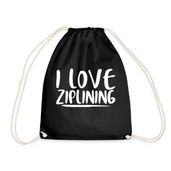 I Love Ziplining 3 - Turnbeutel - Schwarz - Vorne