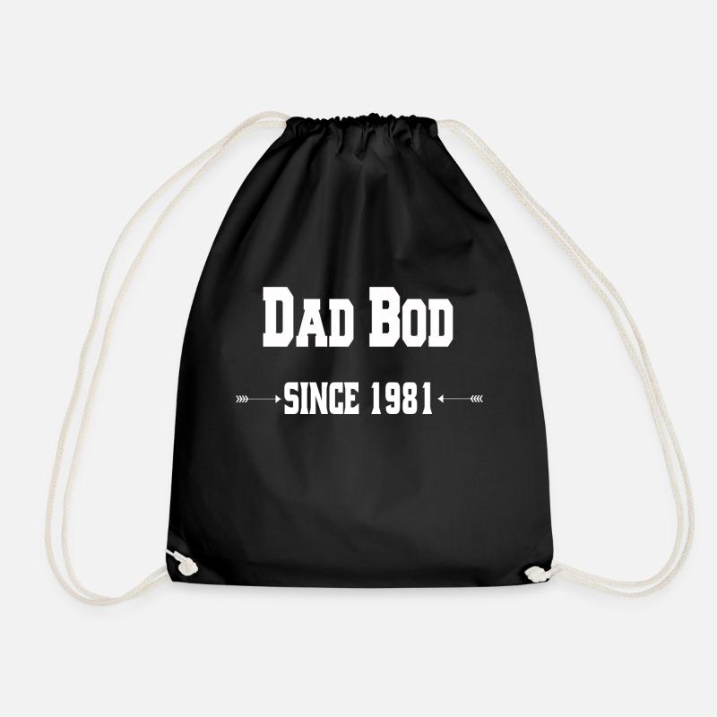 Dad Bod since 1981 - Drawstring Bag - black