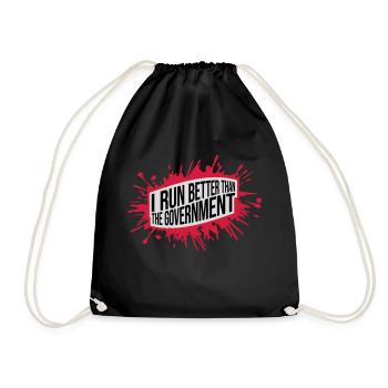 run better than government - Turnbeutel - Schwarz - Vorne