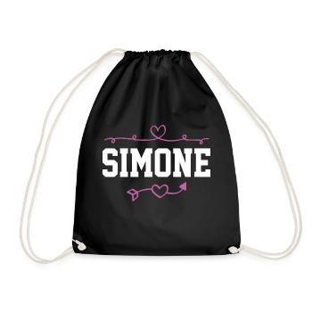 Simone - Turnbeutel - Schwarz - Vorne