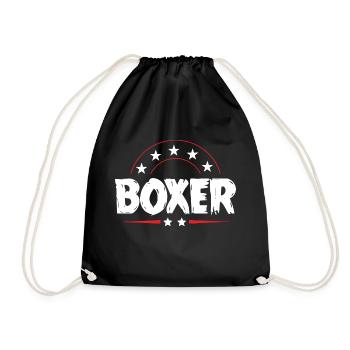 Boxer Boxen Sport - Turnbeutel - Schwarz - Vorne