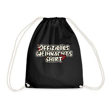 Offizielles Weihnachtsshirt Weihnachten - Turnbeutel - Schwarz - Vorne
