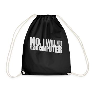 Ne pas réparer votre ordinateur - Sac de sport léger - noir - Devant