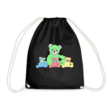 Teddy - Drawstring Bag - black - Front