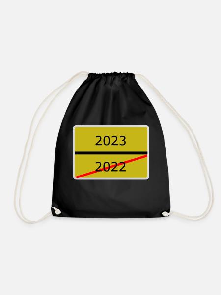 Silvester 2022/2023 - Turnbeutel - Schwarz