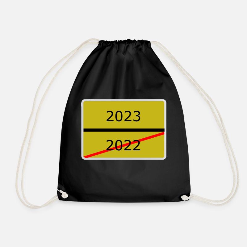 Silvester 2022/2023 - Turnbeutel - Schwarz
