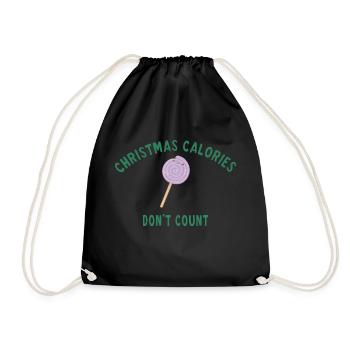 Christmas calories don't count - Sac de sport léger - noir - Devant