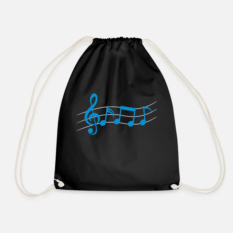 Logo Symbole Musik Noten - Turnbeutel - Schwarz