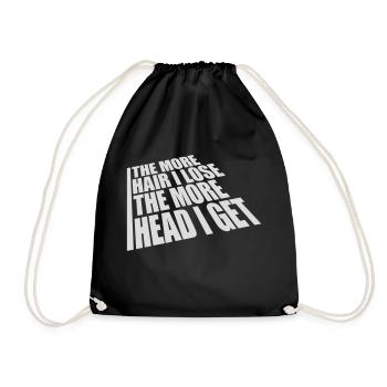 I get more head - Drawstring Bag - black - Front