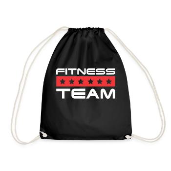 Fitness Crew - Turnbeutel - Schwarz - Vorne