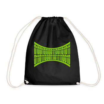 Langage de programme de code binaire - Sac de sport léger - noir - Devant