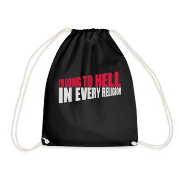 in going to hell - Drawstring Bag - black - Front