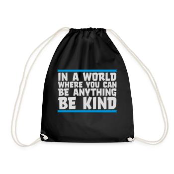 you can be kind - Drawstring Bag - black - Front