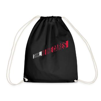 shhh no one cares - Drawstring Bag - black - Front