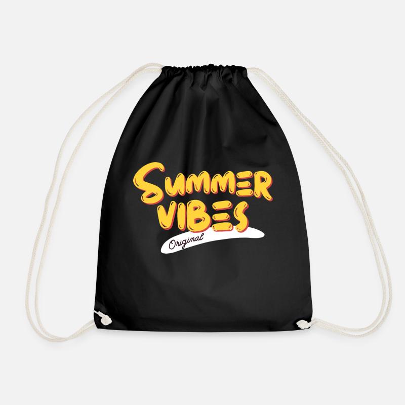 Summer Vibes Original - Drawstring Bag - black