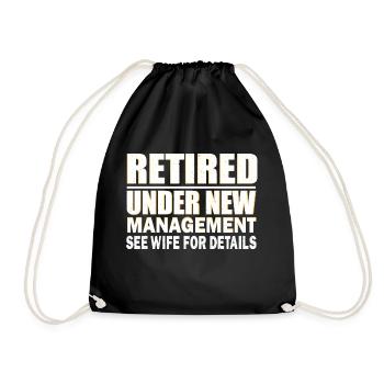 Retraité sous la nouvelle direction Voir sa femme pour plus de détails - Sac de sport léger - noir - Devant