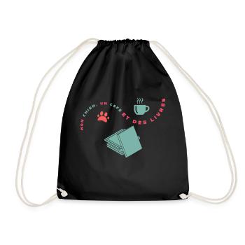 Mon chien un café des bouquins - Sac de sport léger - noir - Devant