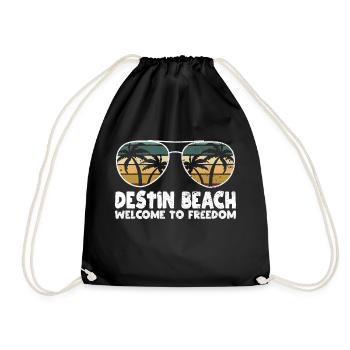 Destin Beach Bienvenue à Freiheitserlaub - Sac de sport léger - noir - Devant