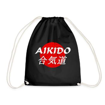 Aikido - Drawstring Bag - black - Front