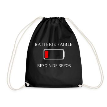 Batterie faible besoin de repos - Sac de sport léger - noir - Devant