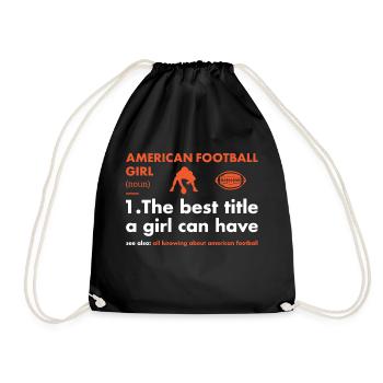 Sport Girl Définition Football américain - Sac de sport léger - noir - Devant