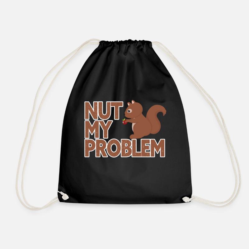 Nut my problem, nicht mein Problem - Turnbeutel - Schwarz