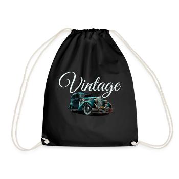 Vintage Racing Classic Car - Turnbeutel - Schwarz - Vorne