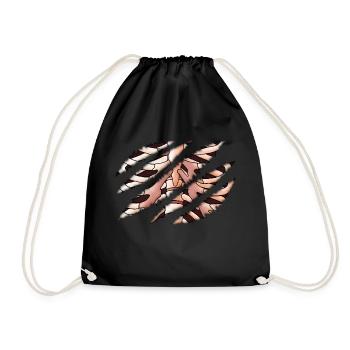 Skeleton Blow - Drawstring Bag - black - Front