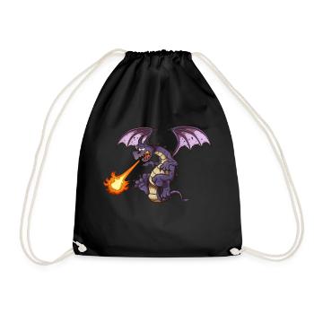 Wütender Drache - Turnbeutel - Schwarz - Vorne
