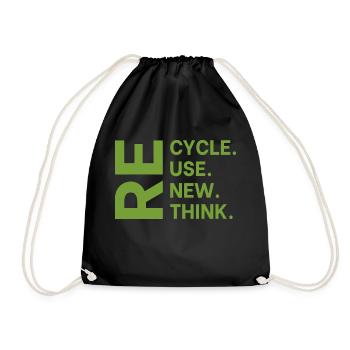Recycle Reuse Renew Rethink For Earth Day 2023 - Sac de sport léger - noir - Devant