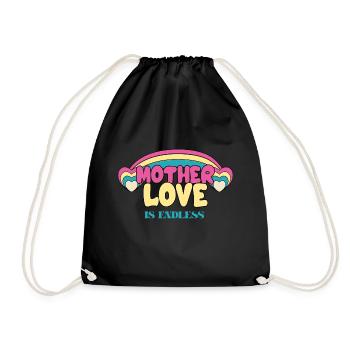 Mutter Liebe Ist Endlos Muttertag Mama Geschenk - Turnbeutel - Schwarz - Vorne