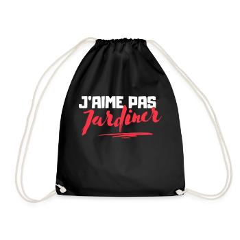 "J'aime pas jardiner" T-shirt pour les jardiniers - Sac de sport léger - noir - Devant