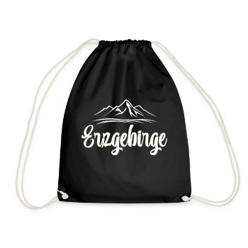 Erzgebirge Berge Heimat - Turnbeutel - Schwarz - Vorne
