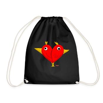 Betzi&Berti lets do the twin twist - Drawstring Bag - black - Front
