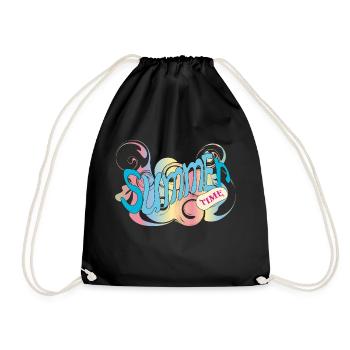 summer - Drawstring Bag - black - Front