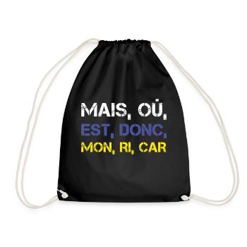 Pastis Mais Où Donc Mon Cadeau Homme Alcool Humour - Sac de sport léger - noir - Devant