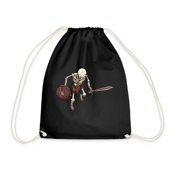 Skeleton Warrior - Drawstring Bag - black - Front