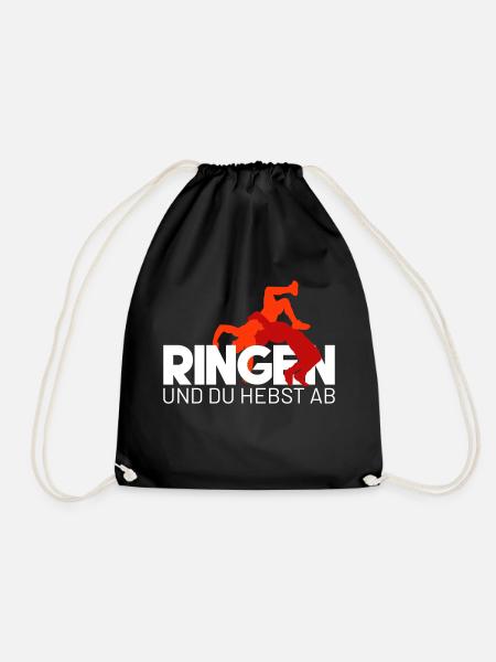 RINGEN und du hebst ab - Turnbeutel - Schwarz