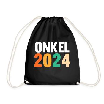 Werdender Onkel 2037 - Turnbeutel - Schwarz - Vorne