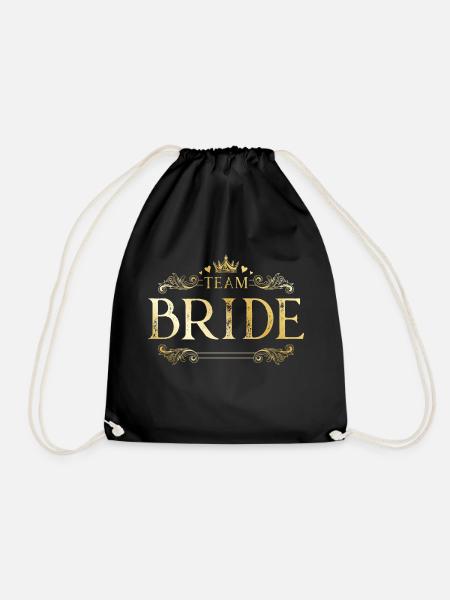 Team Bride - Turnbeutel - Schwarz