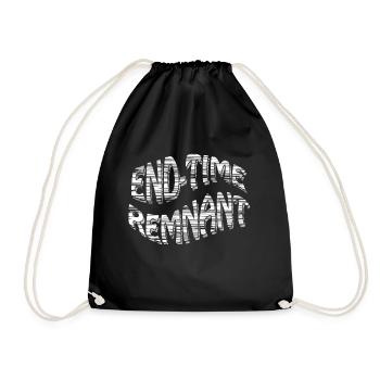 End Time Remnant (white - Transparent) - Drawstring Bag - black - Front