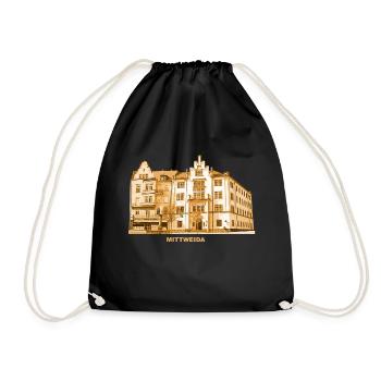 Mittweida Town Hall University City Saxony - Drawstring Bag - black - Front