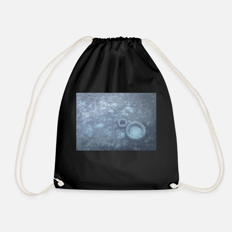 Tires under water - Drawstring Bag - black