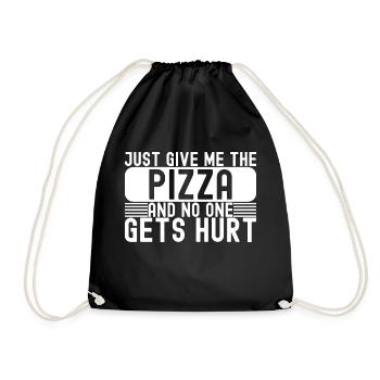L’amateur de pizza Just Give Me The Pizza - Sac de sport léger - noir - Devant