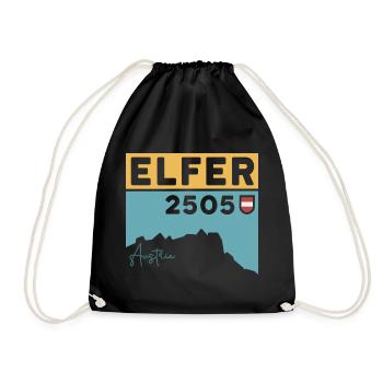Elfer Berg Elferspitze Hike Normalweg Tirol - Drawstring Bag - black - Front