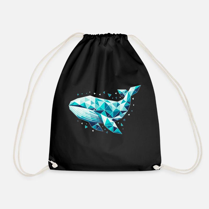 Wal // whale - Turnbeutel - Schwarz