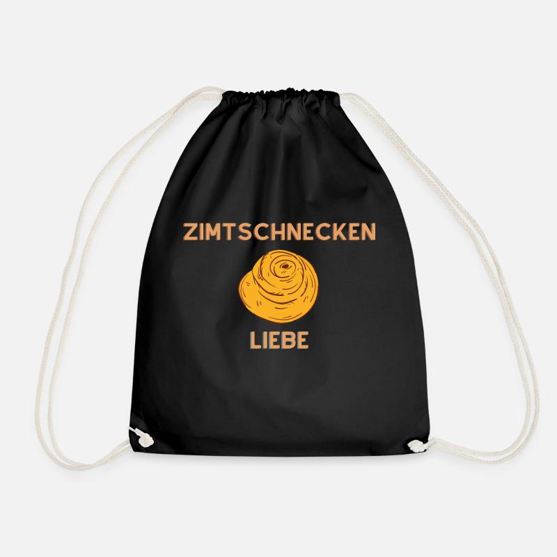 Zimtschnecken Liebe - Turnbeutel - Schwarz