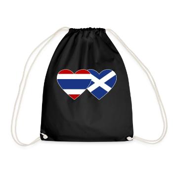 Coeur de drapeau de Thaïlande Ecosse - Sac de sport léger - noir - Devant