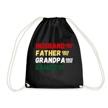 Chemise personnalisée papa grand-père, chemise de fête des pères - Sac de sport léger - noir - Devant