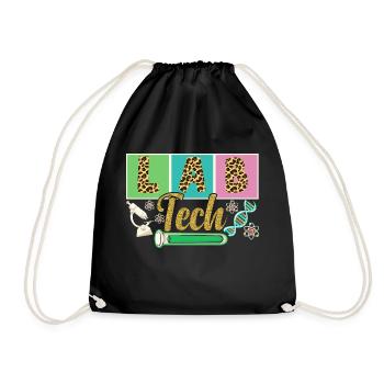 Léopard Design drôle LAB Tech Vintage pour étudiant - Sac de sport léger - noir - Devant